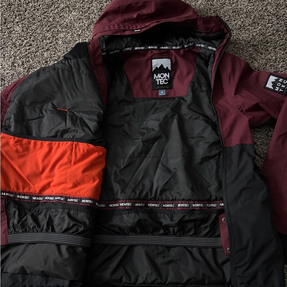 Montec Doom Woman’s Burgundy and Black Ski Jacket Size Medium - Picture 5 of 8